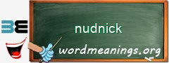 WordMeaning blackboard for nudnick